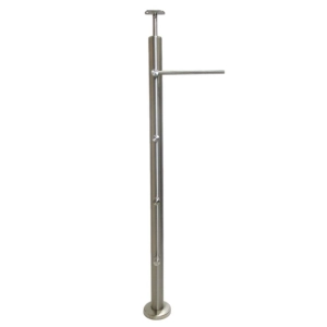 Słupek Prawy Ø 42,4 x 960 mm 4 Uchwyty Osiowe Ø 12 mm AISI 304 Balustrada Poręcz